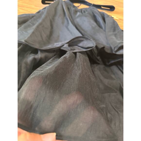 AJE. RUFFLED BLACK CLAUDIA TIERED MINI PARTY DRESS - SIZE 12 - Picture 13 of 14
